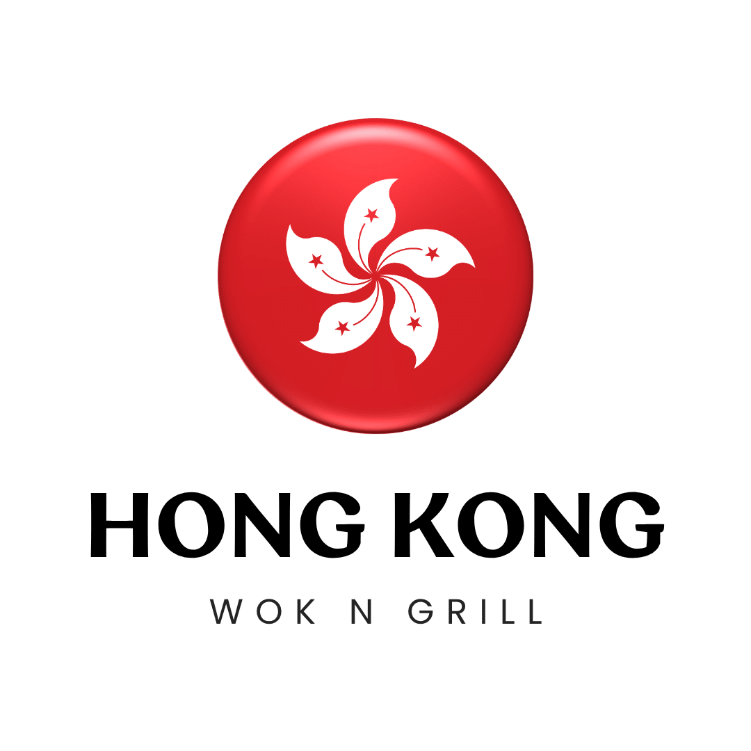 Hong Kong Wok N Grill Square Logo For A Local Chinese Restaurant In Jupiter Florida.
