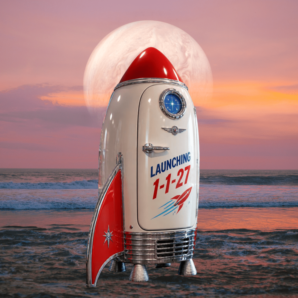Retro Rocket Refrigerator Launching The Ads That Stick Jupiter Edition On January 1, 2027