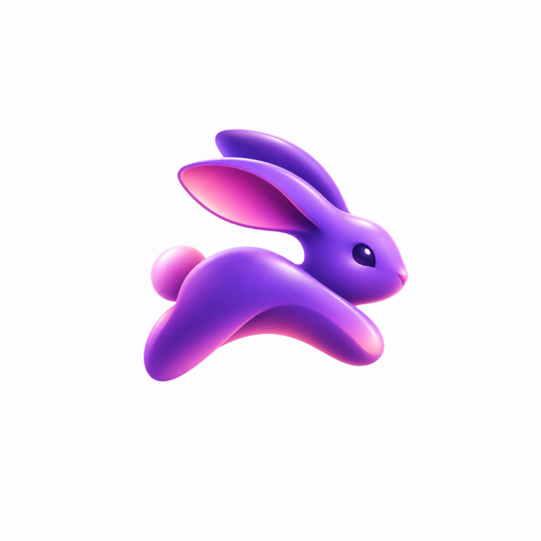 Bunny.net Video Hosting Represented By A Glossy Purple Bunny Logo Centered On A White Background